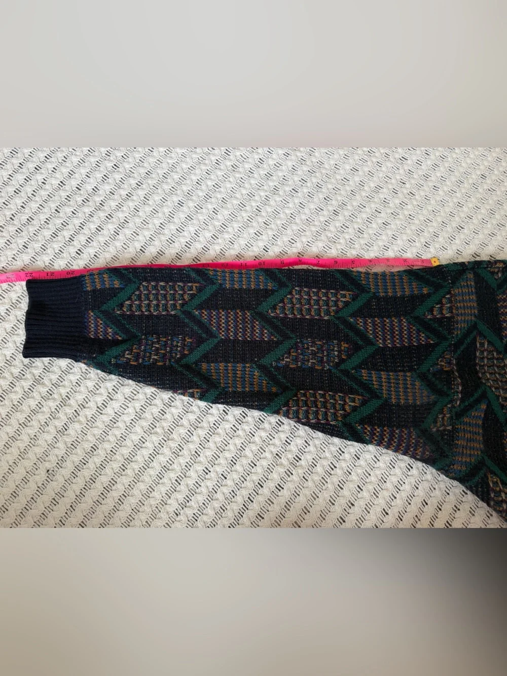 Vintage Pendleton 100% Virgin Wool Navy Geometric Crewneck Sweater Men’s Size XL